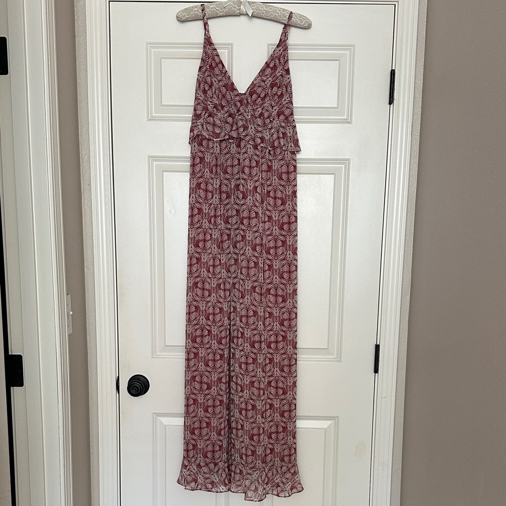 Max Studio Pink/Mauve Geometric Maxi Dress